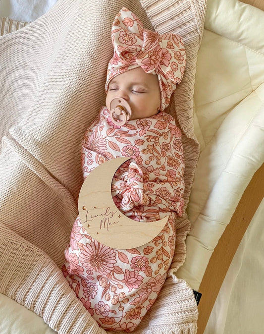 Jersey Swaddle | Blossom - Little Fawny Co.