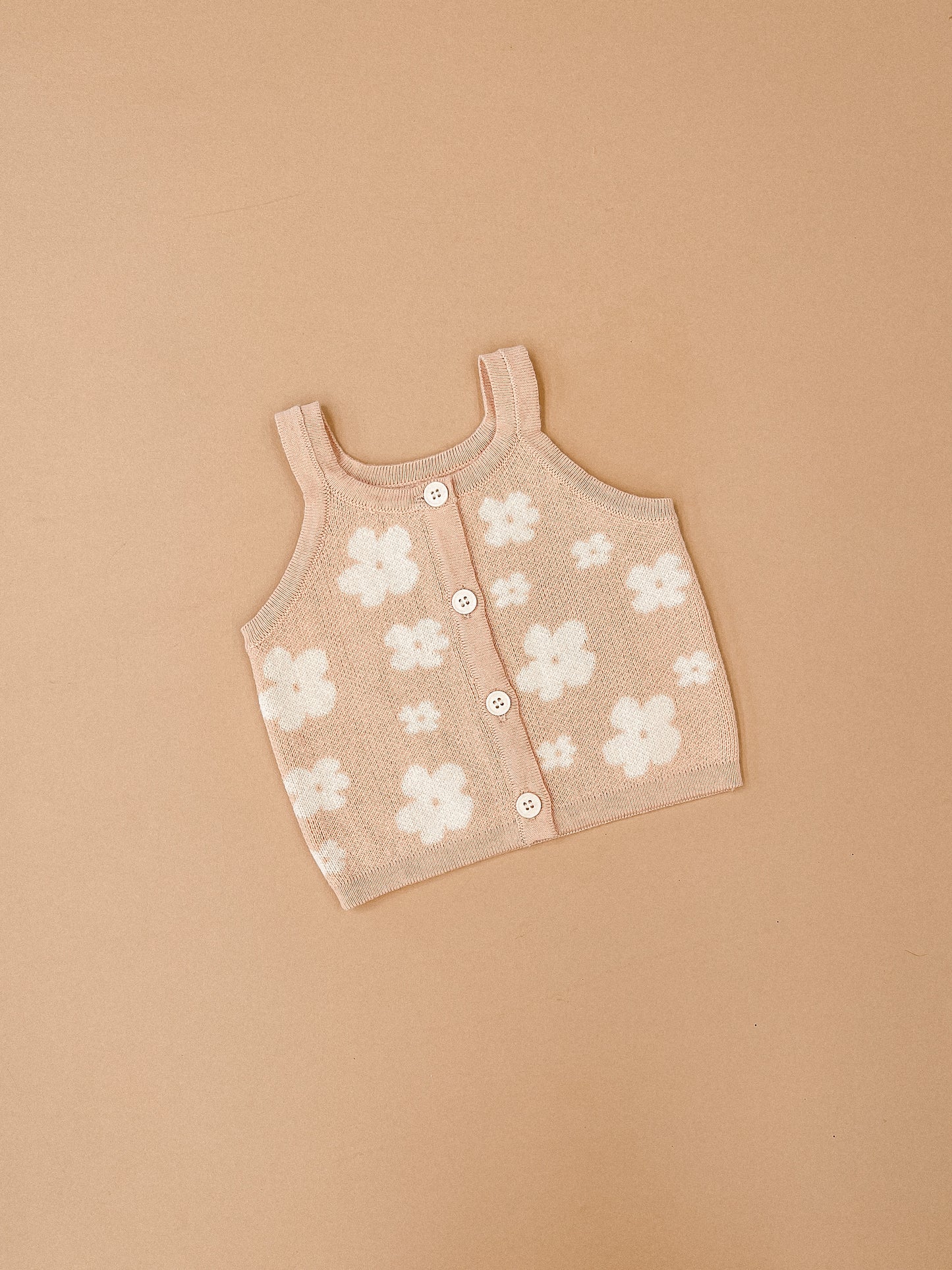 Knitted Singlet | Bloom (Coral)